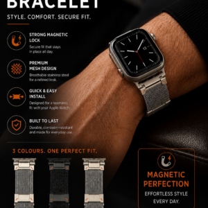 Apple Watch Magnetic Stainless Steel Mesh Band Lock Bracelet